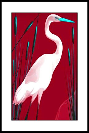 Bataklık Kuşu Digital Art ( ÇERÇEVESİZ - ÇERÇEVE YOKTUR ) ( ULTRA HD ) FOLYO AFİŞ - POSTER