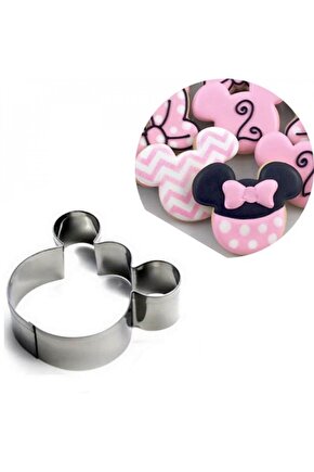 Narkalıp Paslanmaz Kopat Kurabiye Kalıbı Minnie Mouse Ürün Ölçüleri 8cm