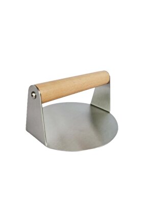 Narkalıp Yuvarlak Ağşap Saplı Hamburger Et Pres Aparatı En 14cm