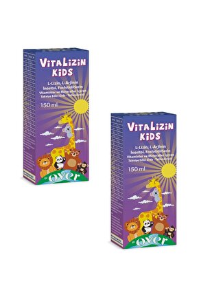 Vitalizin Kids Lizin, Arjinin, İnositol, Fosfotidilserin, Vit. ve Min. Içeren Tak. Ed. Gıda 2 Kutu