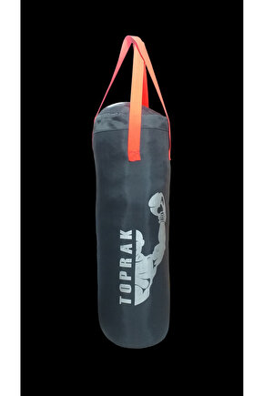 ELDİVEN VE KARABİNA HEDİYELİ ÇOCUK BOKS TORBASI 9-13 YAŞ İÇİN 60x22 cm İÇİ DOLU TOPRAK SPORT