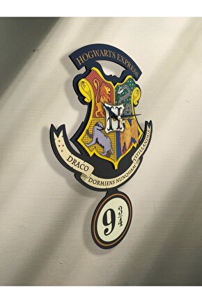 Harry Potter Hogwarts Express Figür Dekoratif Sarkaçlı Duvar Saati