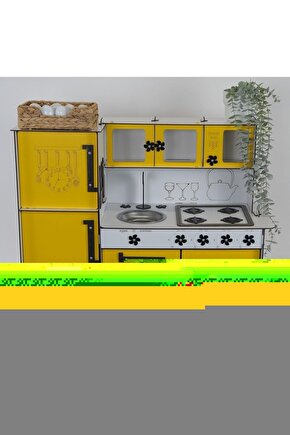 Ahşap Oyuncak Mutfak Buzdolaplı