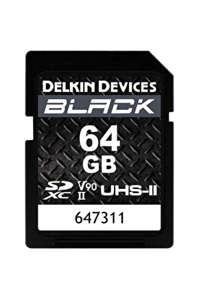 64gb Black Uhs-ıı V90 Sdxc Memory Card 300 Mbs