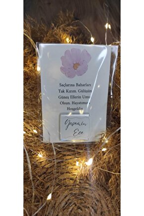 BİRGÜLCE 16 Adet Bebek Mevlüdü- Doğum Günü- Baby Shower Madlen Çikolatalı Hediyelik Anı Kartları