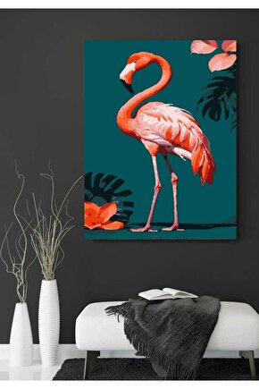 Sayılarla Boyama Kasnaklı Tablo Seti Fırça Boya Dahil 40x50 Devekuşu