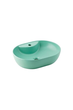 Alto Mat Yeşil Tezgah Üstü Batarya Delikli Lavabo A002065