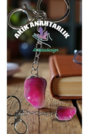 Doğal Taş Akik Anahtarlik Nazara Karşı Koruma ve Topraklanma Taşı