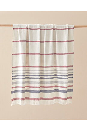 Calista Koltuk Şalı Gri - Kırmızı