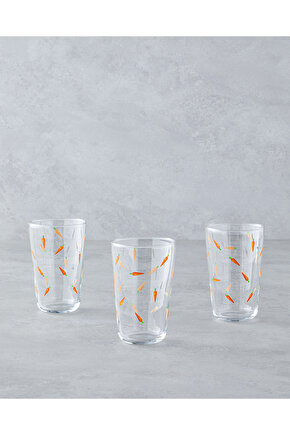 Carrot Cam 3lü Bardak 400 ml Turuncu