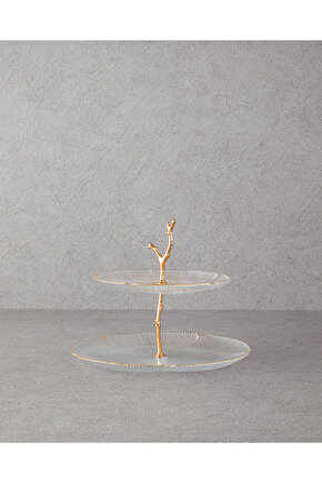 Siana Cam Katlı Servis Gold