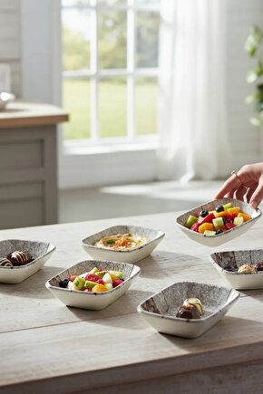 Artemis Dikdörtgen Çerezlik  Kayık 13 Cm 6 Adet-18192