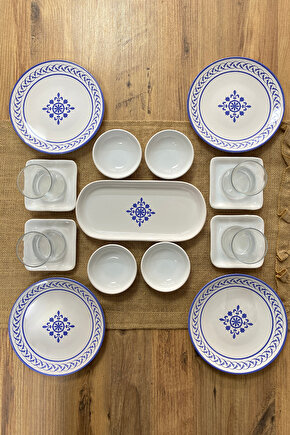 Etnica 17 Parça 4 Kişilik Kahvaltı Takımı