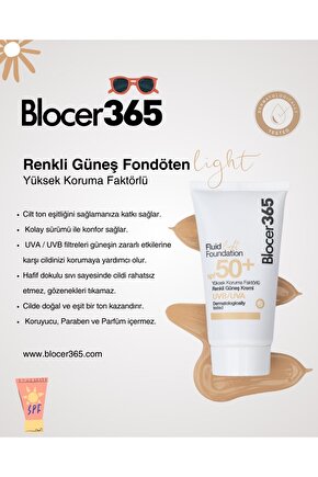 Blocer 365 Güneş Kremi Light Fluid SPF50 50 ml