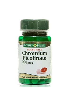 Chromium Picolinate 200 Mcg Takviye Edici Gıda 100 Tablet