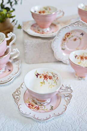 Altın Yaldızlı 6 Kişilik Türk Kahve Fincan Takımı 90 Cc Zjn-002