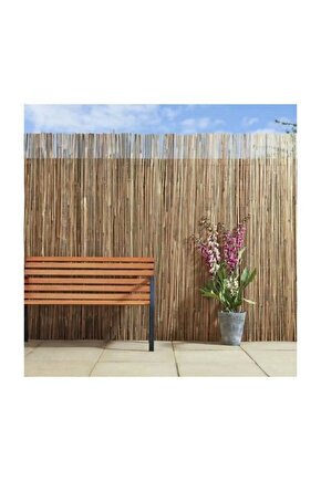 Bambu Çit Kamış Çit Doğal Bambu Çit Rulo+(1x4,5 M)eni 1 Metre- Uzunluk 4,5 Metre