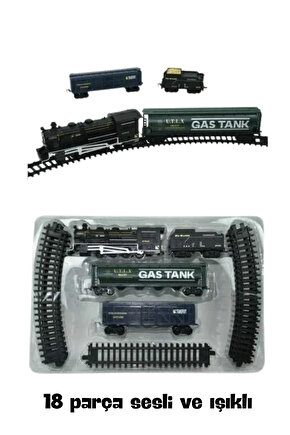 Oyuncak 18 Parça Sesli Ve Işıklı Tren Classic Tren Seti