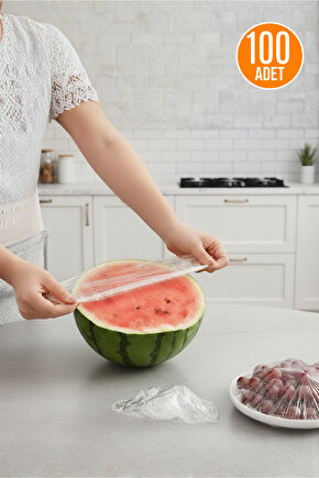 100lü Tazeliği Koruyan Tencere ve Tabak Bonesi Çok Amaçlı Kapak Gıda Bonesi Tek Kullanımlık