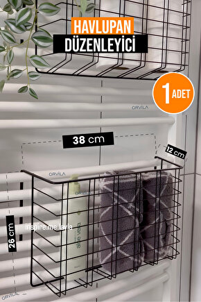 Asılabilir Havlupan Düzenleyici Banyo Havluluk Kurutma Sepeti Tuvalet Kağıdı Organizeri 1 Adet