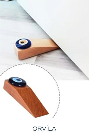 Kahverengi Nazar Boncuğu Kapı Altı Durdurma Stoperi