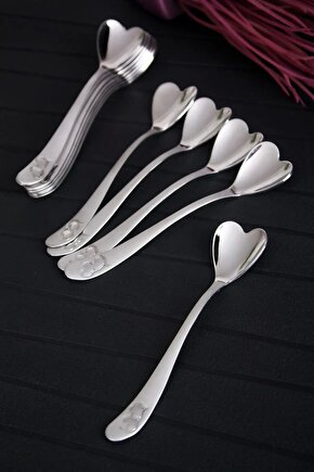 Kalp Şekilli Çay Kaşığı 6lı