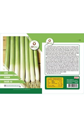 Birtaş Inegöl 92 Pırasa Tohumu