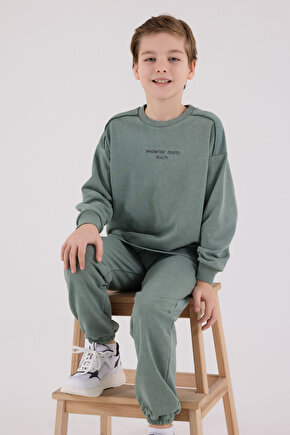 Erkek Çocuk Yeşil Eşofman Takımı