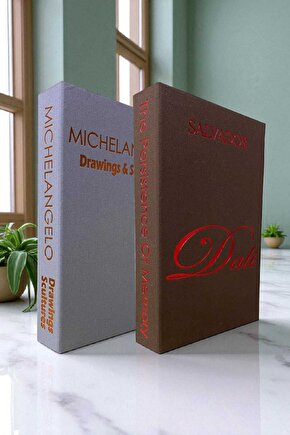 2’li Kumaş Kaplı Kitap Görünümlü Dekoratif Kutu | Hediye & Takı Kutusu