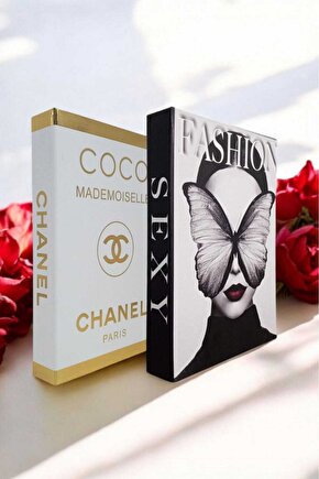 Dekoratif Kitap Görünümlü Kutu 2li Set Decorative Book Looking Box