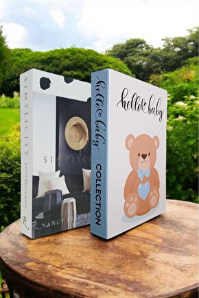 Dekoratif Kitap Görünümlü Kutu 2li Set Decorative Book Looking Box