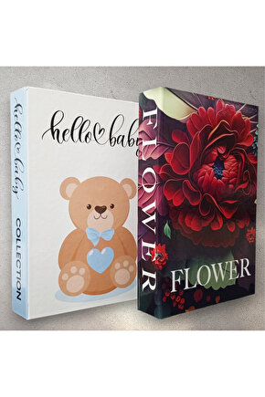 Dekoratif Kitap Görünümlü Kutu 2li Set Decorative Book Looking Box