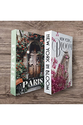 Dekoratif Kitap Görünümlü Kutu 2li Set Decorative Book Looking Box