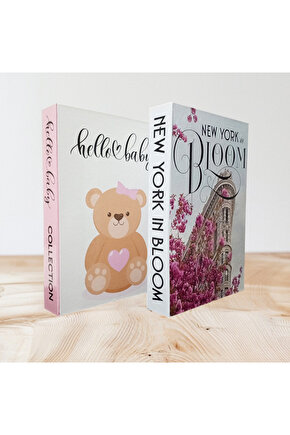 Dekoratif Kitap Görünümlü Kutu 2li Set Decorative Book Looking Box