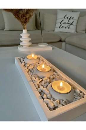 Tabaklı Mumluk Dekoratif Mumluk (MUMLAR DAHİL DEĞİLDİR)