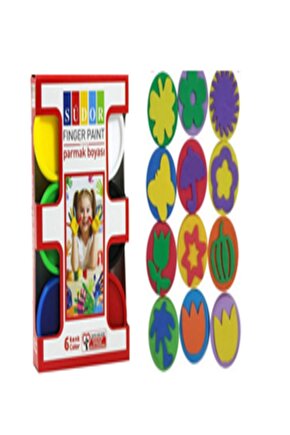 Parmak Boya Sünger Eva Baskı Set