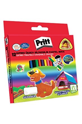 Pastel Boya Jumbo Silinebilir Üçgen 12 Li 1655739  Pritt