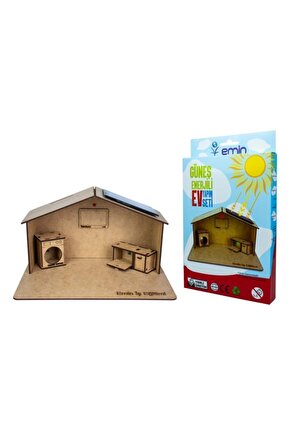 Ahşap Güneş Enerjili Ev Yapım Maket Seti