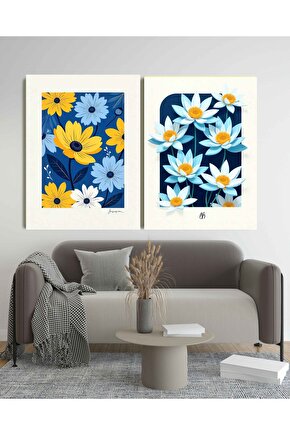 Matisse - Sanat - Soyut - Doğa - Ev - Yaşam ( 2 Li Çerçevesiz ) Poster - Afiş - Tablo NNHT210