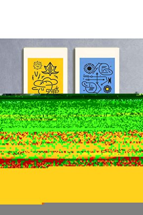 Matisse - Sanat - Soyut - Doğa - Ev - Yaşam ( 2 Li Çerçevesiz ) Poster - Afiş - Tablo NNHT470