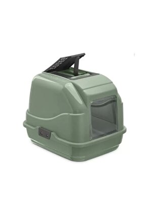 Easy Cat İkinci Yaşam Filtreli Kapalı Kedi Tuvaleti Yeşil 50x40x40 Cm