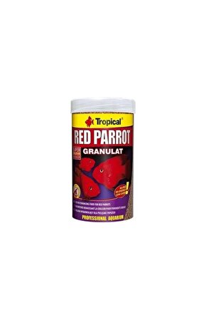 Red Parrot Granulat Kırmızı Papağan Balıkları için Granül Balık Yemi 250 Ml 100 Gr