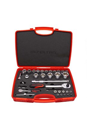 IZELTAS 12 - 14 Altı Köşe Kombine Lokma Takımı 35 Parça