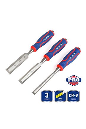 WP201301 12-20-25MM Üçlü Profesyonel İskarpela Seti