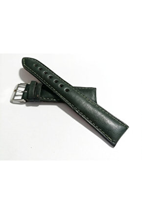 &Her Saate Uyumlu Hakiki  Dana  Derisi  Saat Kordonu 20   mm (122 )  yeşil
