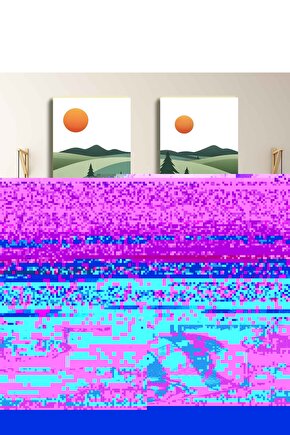 Matisse - Sanat - Soyut - Doğa - Ev - Yaşam ( 2 Li Çerçevesiz ) Poster - Afiş - Tablo NNHT385