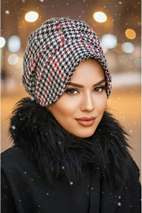 Kazayağı Kaşe Şapkalı Bone