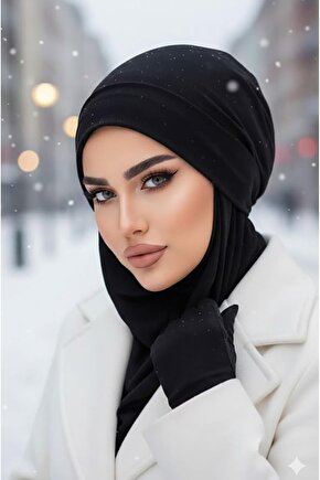 Siyah Yumoş Maskeli Bere