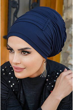 Lacivert Battal Boy Kaymaz Bone - 40500