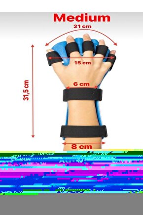 Termoplastik Antispastisite El Bileği Ve Parmak Ateli Medium Beden (SAĞ EL)